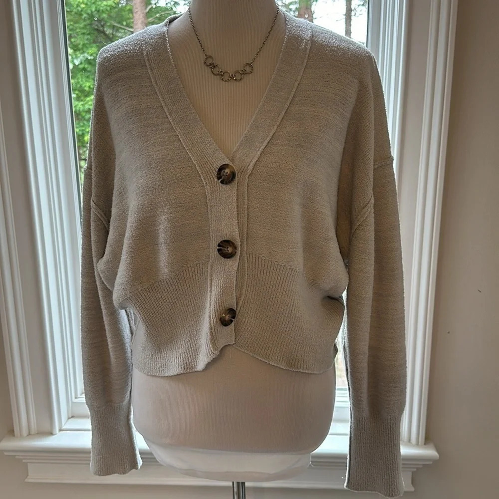 Rose & Crown Cropped V- neck Cardigan from Anthropologie, NWOT - Picture 8 of 11